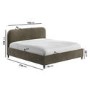 ONLY OPENED - Khaki Green Velvet Super King Bed Frame - Zara
