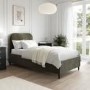 Khaki Green Velvet Single Bed Frame - Zara