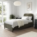 ZAR001S Khaki Green Velvet Single Bed Frame - Zara