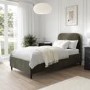 Khaki Green Velvet Single Bed Frame - Zara