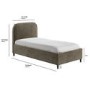 Khaki Green Velvet Single Bed Frame - Zara