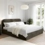 Khaki Green Velvet Super King Ottoman Bed Frame - Zara
