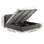 ONLY OPENED - Super King Size Khaki Velvet Ottoman Bed Frame - Zara