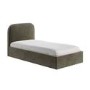 Khaki Green Velvet Single Ottoman Bed Frame - Zara