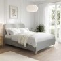 Grey Upholstered Double Bed Frame - Zara
