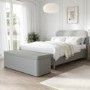 GRADE A1 - Grey Upholstered Double Bed Frame - Zara