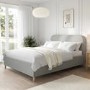 Grey Fabric King Size Bed Frame - Zara