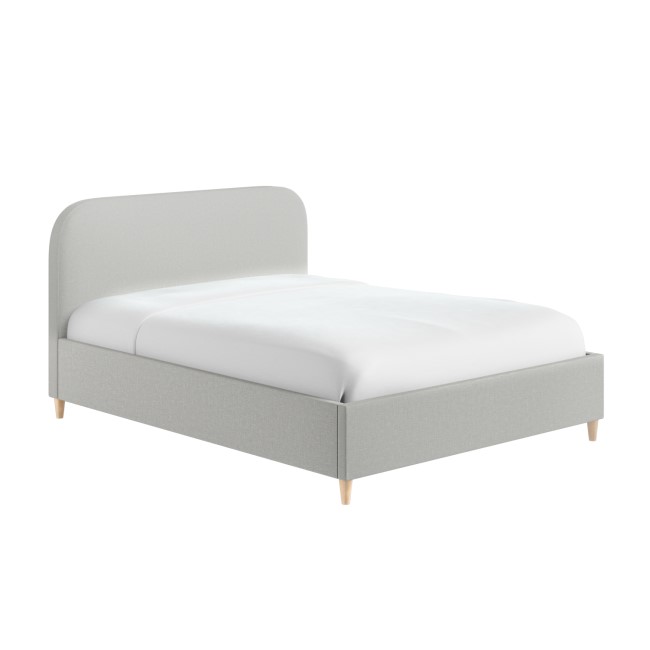 Grey Fabric King Size Bed Frame - Zara