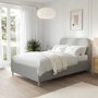 Grey Fabric Small Double Bed Frame - Zara