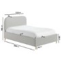 Grey Fabric Small Double Bed Frame - Zara