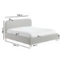 Grey Fabric Super King Bed Frame - Zara