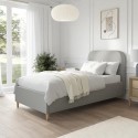 ZAR003S Grey Fabric Single Bed Frame - Zara