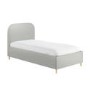 Grey Fabric Single Bed Frame - Zara