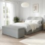 Grey Fabric Double Ottoman Bed Frame - Zara