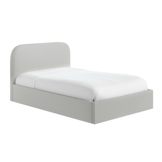 Grey Fabric Small Double Ottoman Bed Frame - Zara