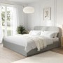 GRADE A1 - Grey Upholstered Super King Ottoman Bed Frame - Zara