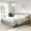 A1/ZAR004SK GRADE A1 - Grey Upholstered Super King Ottoman Bed Frame - Zara