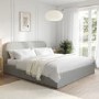 Grey Upholstered Super King Ottoman Bed - Zara