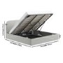 Grey Upholstered Super King Ottoman Bed - Zara