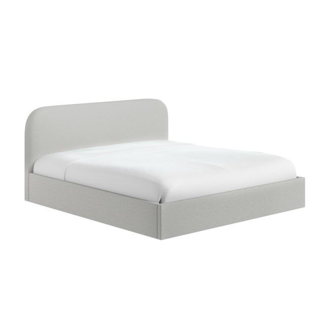 Grey Upholstered Super King Ottoman Bed Frame - Zara