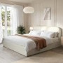 Cream Fabric Super King Ottoman Bed Frame - Zara