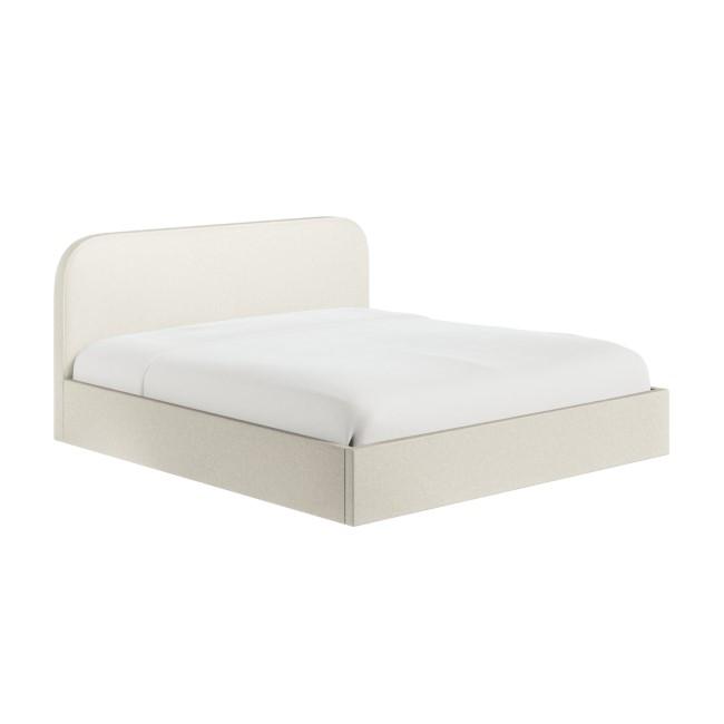 Cream Fabric Super King Ottoman Bed Frame - Zara