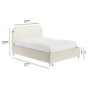 Cream Fabric Double Bed Frame - Zara