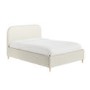 Cream Fabric Double Bed Frame - Zara