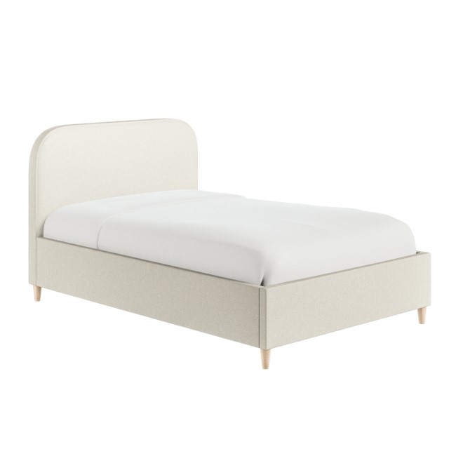 Cream Fabric Small Double Bed Frame - Zara