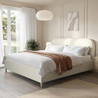 Cream Fabric Super King Bed Frame - Zara