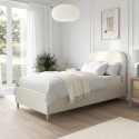 ZAR006S Cream Fabric Single Bed Frame - Zara