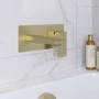 Brushed Brass Wall Mounted Basin Tap - Zana