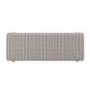 Beige Chenille Striped 3 Seater Sofa - Zeke