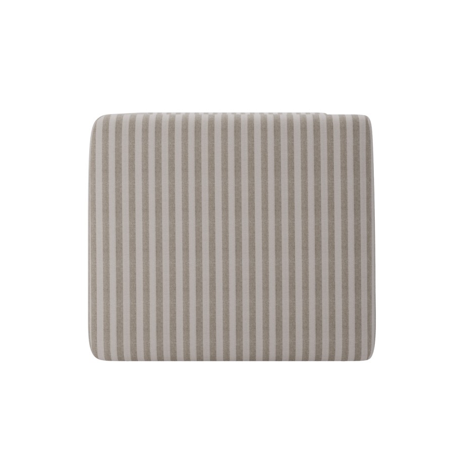 Beige Chenille Striped Armchair - Zeke