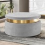 Grey Velvet Storage Pouffe - Zendaya