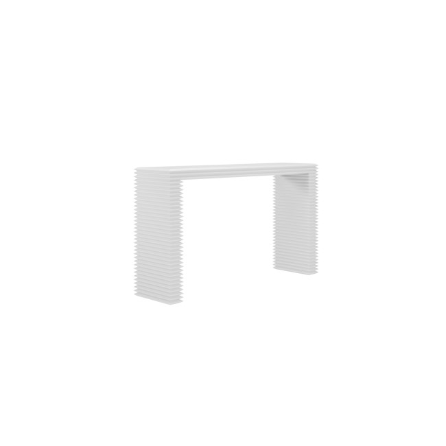 White Ridged Console Table - Zen