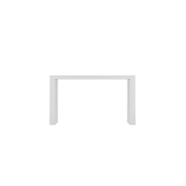 White Ridged Console Table - Zen