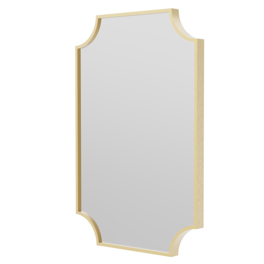 Traditional Brass Backlit Heated Bathroom Mirror with Lights 500 x 750mm - Zeus