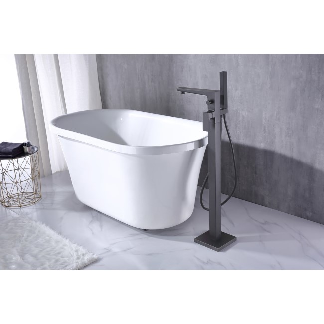 Gunmetal Freestanding Bath Mixer Tap - Zana