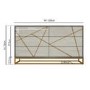 Zhara 6 Drawer Chest of Drawers in Grey with Gold Painted Wooden Trim