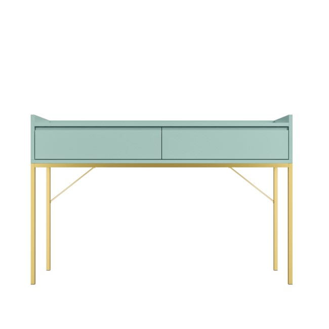 Sage Green Modern Dressing Table with 2 Drawers - Zion