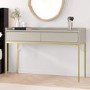 GRADE A2 - Beige Modern Dressing Table with 2 Drawers - Zion