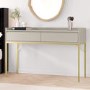 Beige Modern Dressing Table with 2 Drawers - Zion