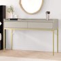 ALMOST PERFECT - Zion 2 Drawer Dressing Table in Taupe