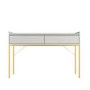 ALMOST PERFECT - Zion 2 Drawer Dressing Table in Taupe