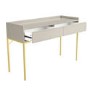 ALMOST PERFECT - Zion 2 Drawer Dressing Table in Taupe