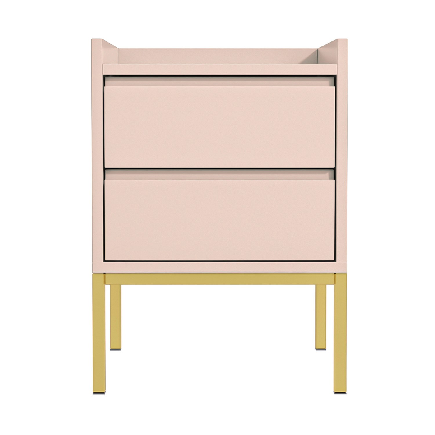 Read more about Pink modern 2 drawer bedside table with legs