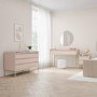 Pink Modern 2 Drawer Bedside Table with Legs - Zion