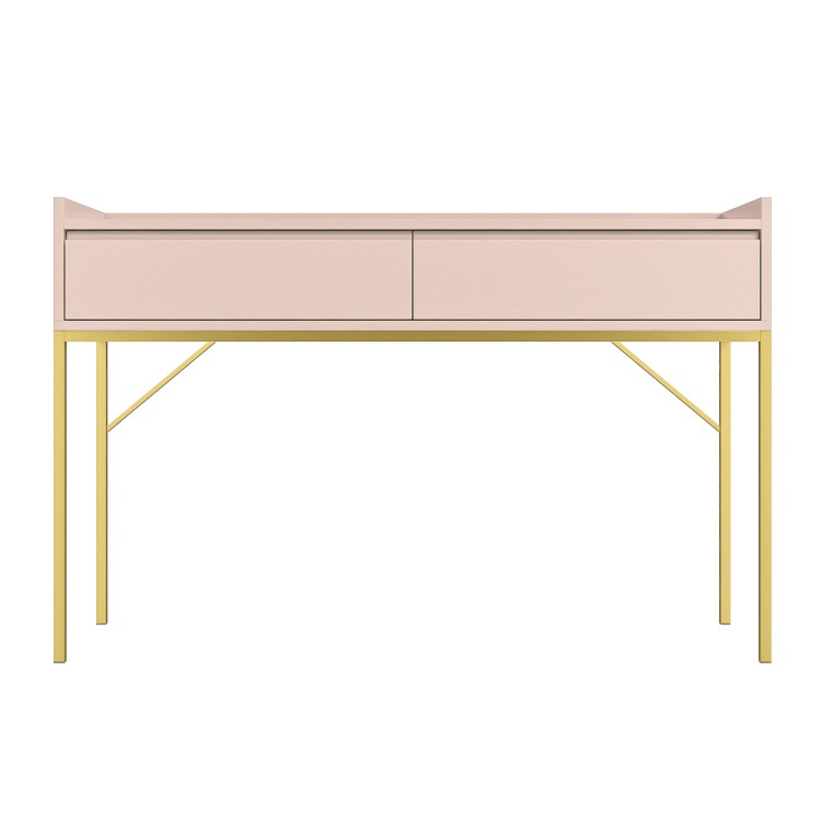 Pink Modern Dressing Table with 2 Drawers - Zion