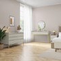 Modern Grey 3 Door Triple Wardrobe with Drawers and Shelves - Zion